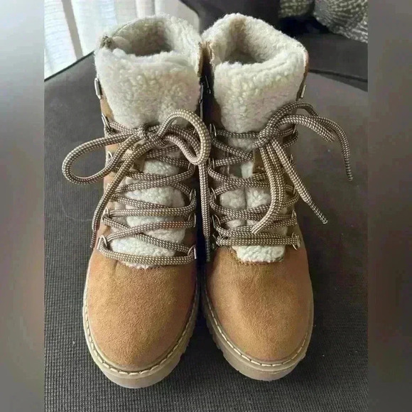 White Mountain Dynamite Lace Up Boots, Women's Size 7 M, Tan - Picture 4 of 6